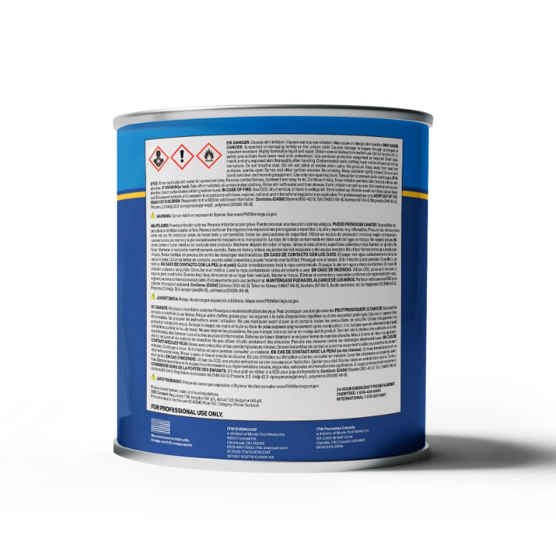 Feather fill back of can