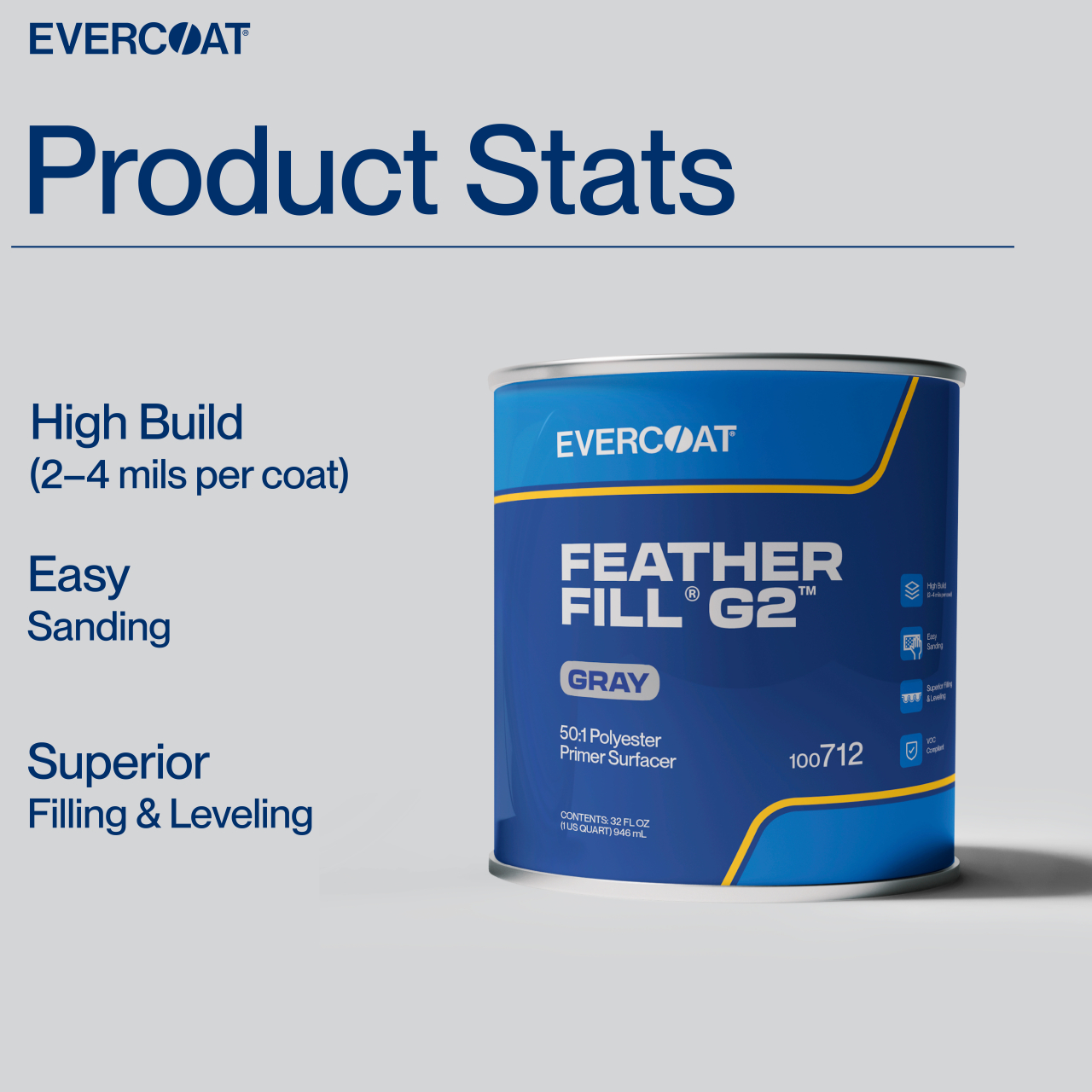 100712 - Feather Fill® G2, Quart - Gray - Image 5