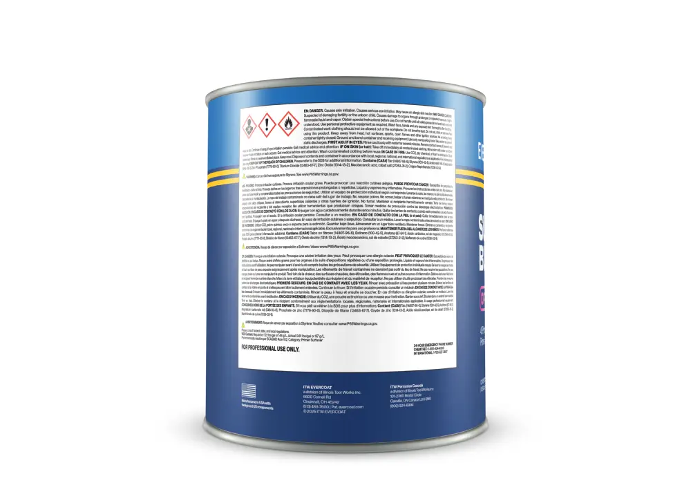 Imprimador surfacer de poliéster Super Build ITW Evercoat Reverso