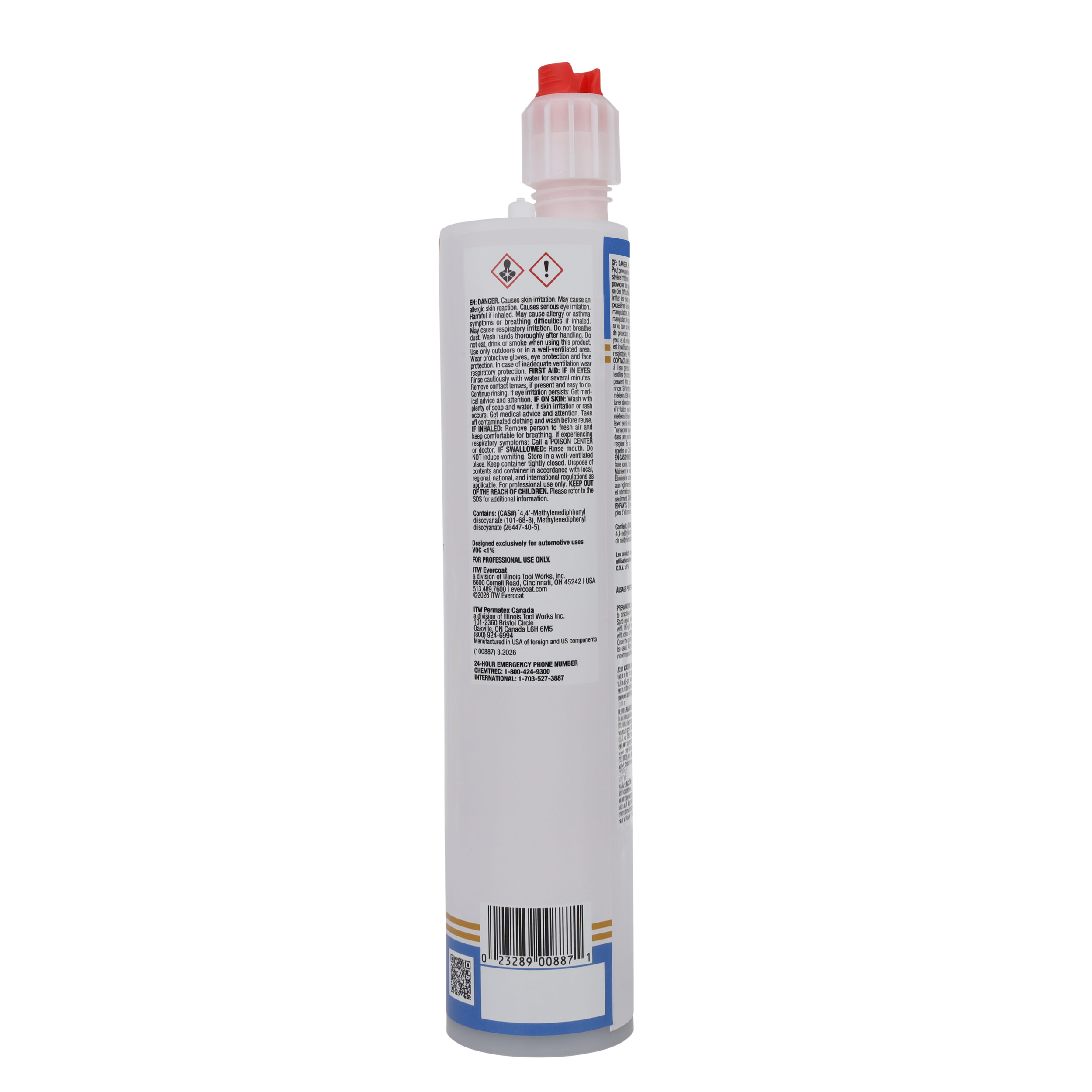 100887 - MXM™ Fast Premium 2K Urethane Plastic Repair Adhesive