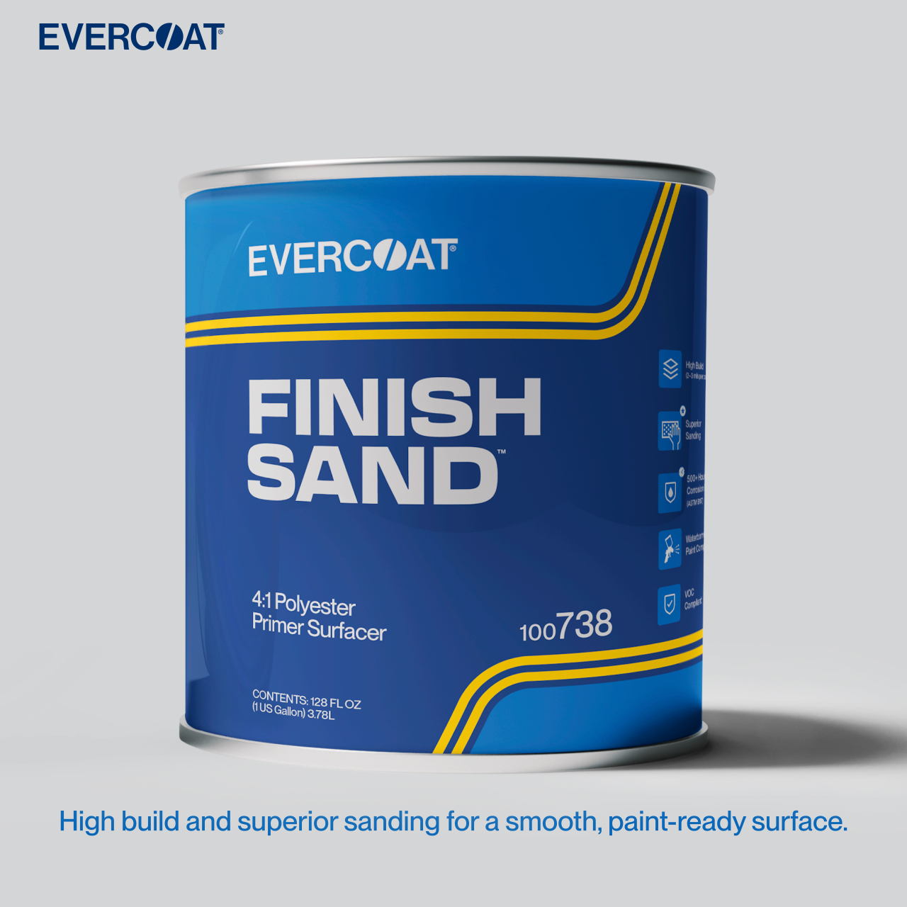 100738 - Finish Sand 4:1 Polyester Primer Surfacer, Gallon - Image 3