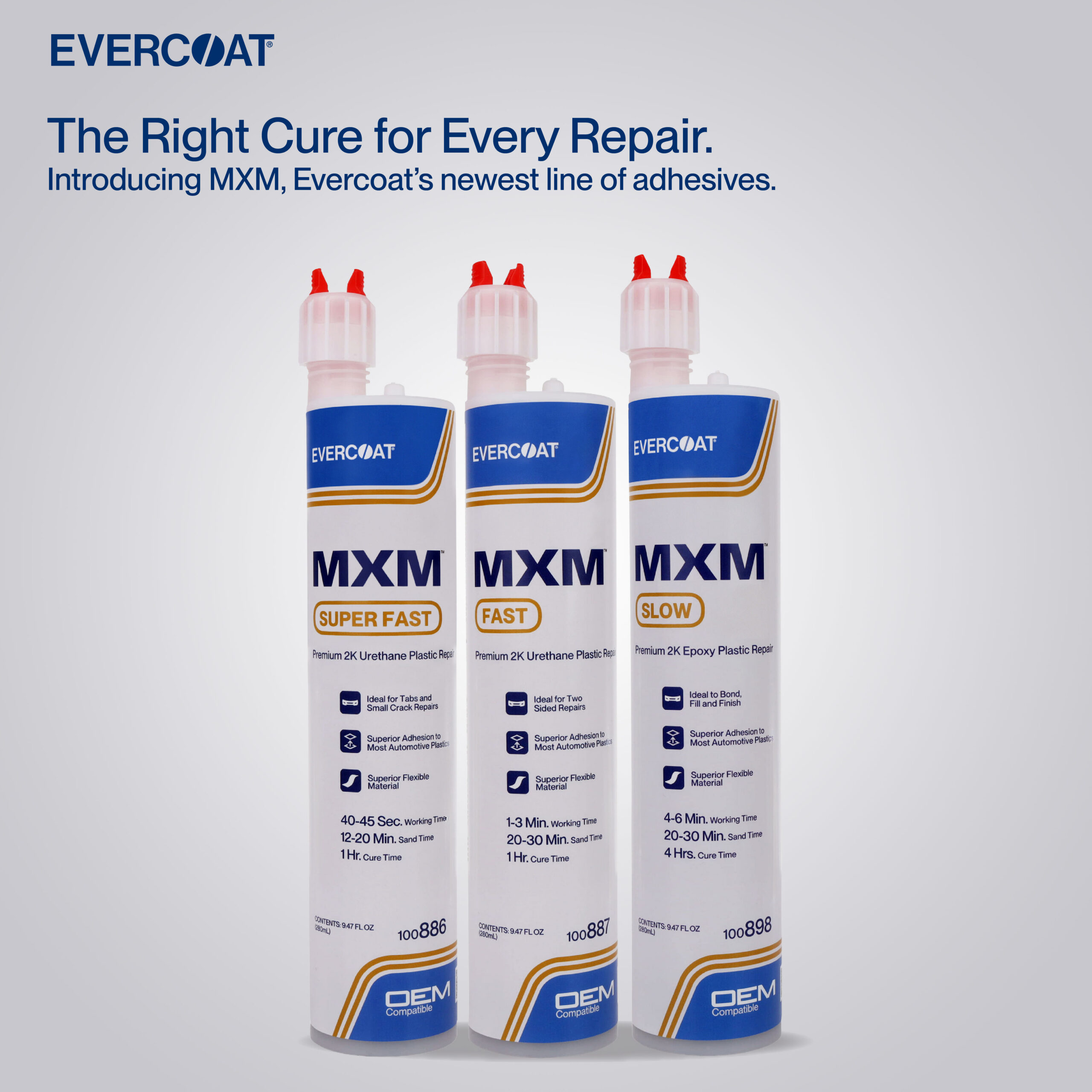 100887 - MXM™ Fast Premium 2K Urethane Plastic Repair Adhesive
