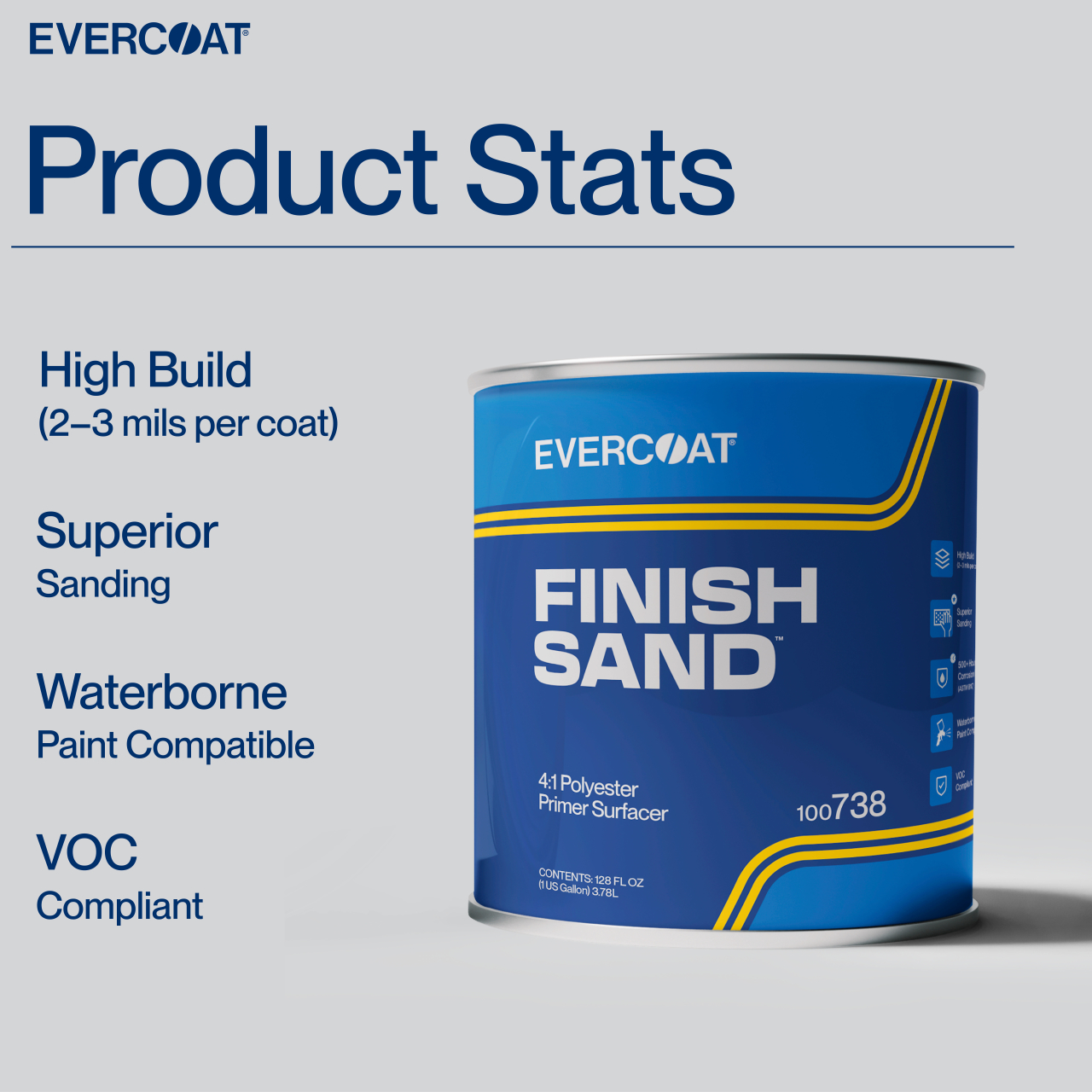 100738 - Finish Sand 4:1 Polyester Primer Surfacer, Gallon - Image 5