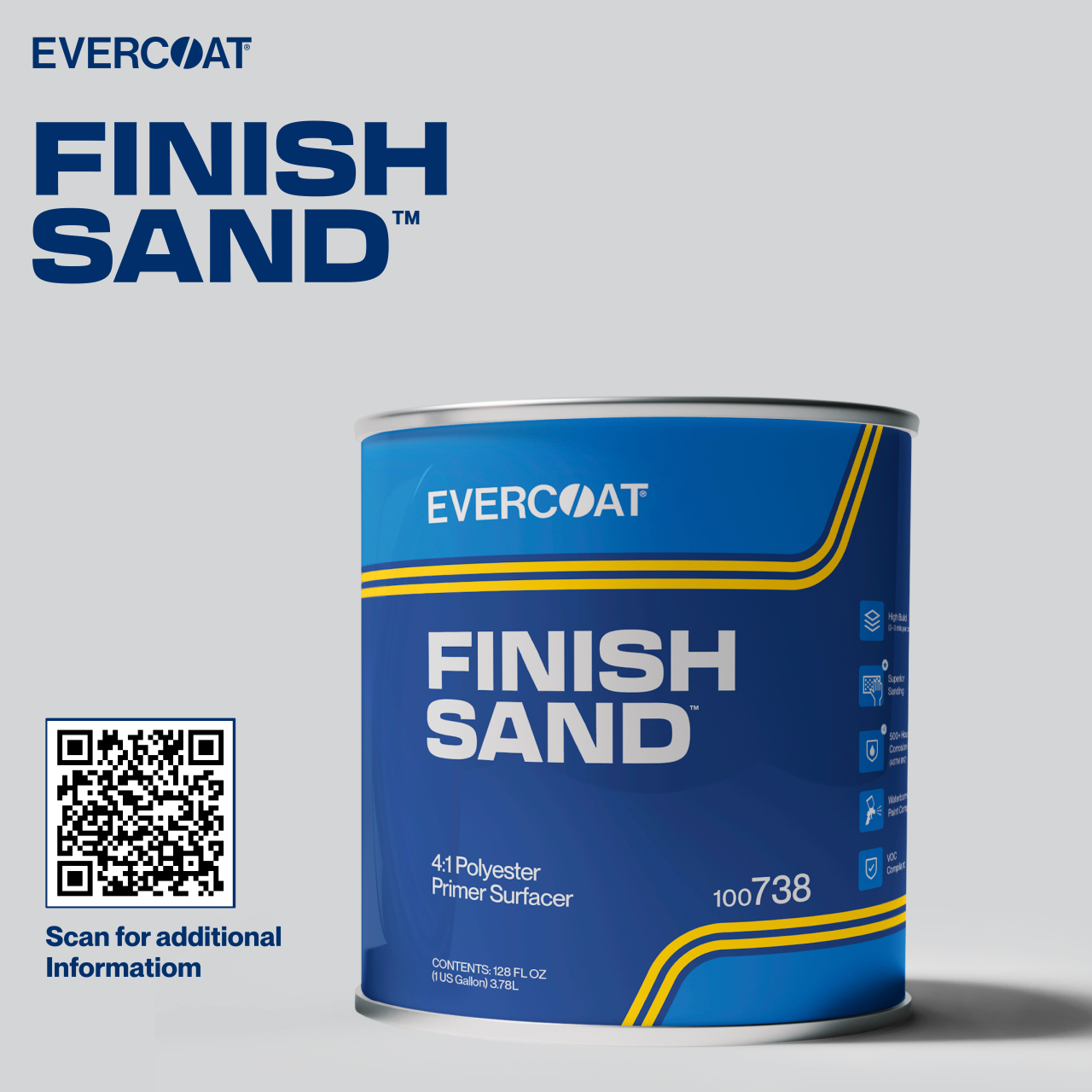 100738 - Finish Sand 4:1 Polyester Primer Surfacer, Gallon - Image 7