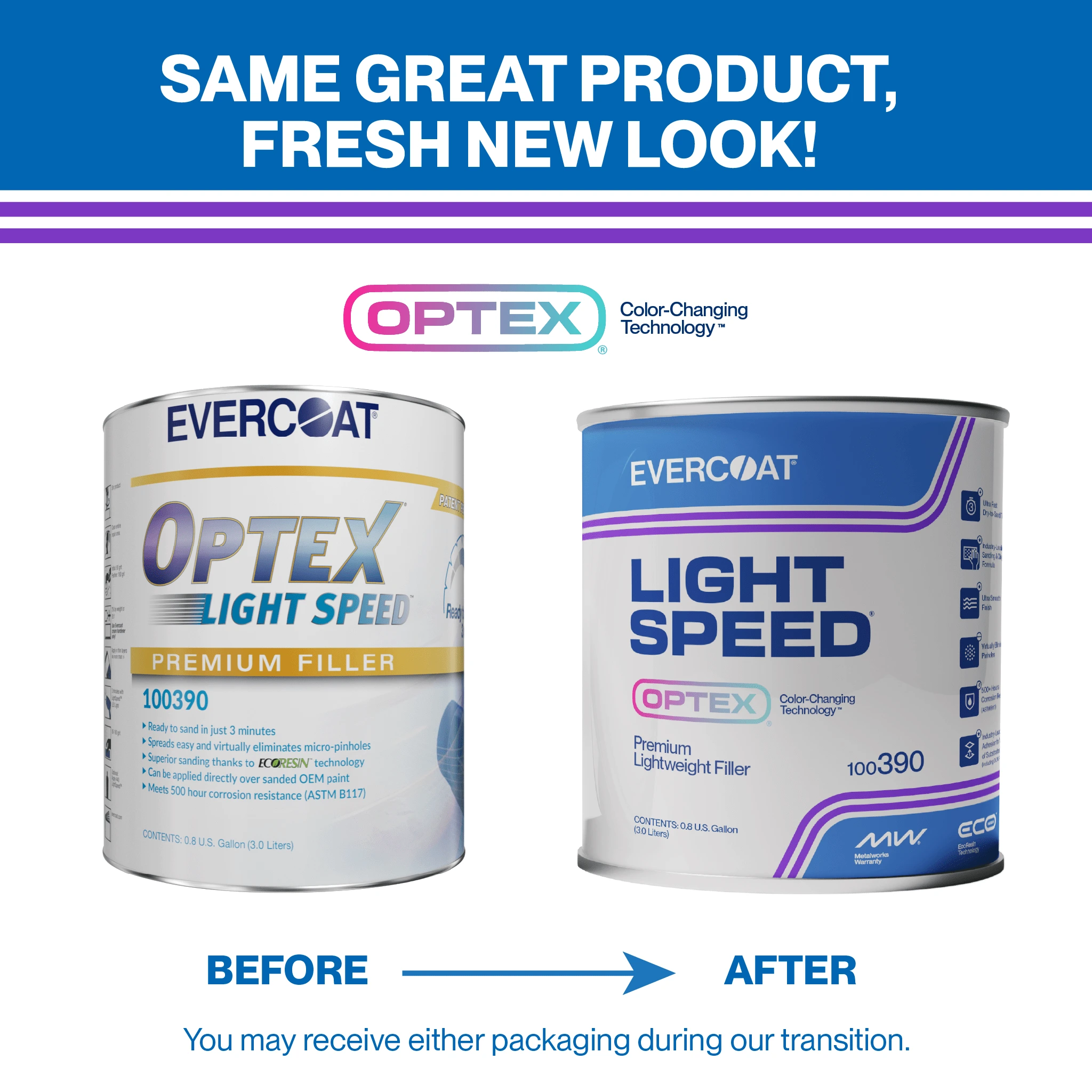 100390 - Light Speed™ Optex® Premium Body Filler - ITW Evercoat