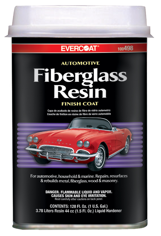 Evercoat Fiberglass Auto Resin - Waterproof & Impact-Resistant Formula -  128 Fl Oz