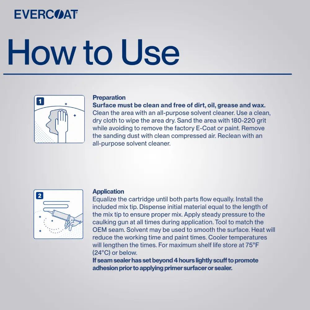 ITW Evercoat Product Instructions Maxim Control Flow Seam Sealer
