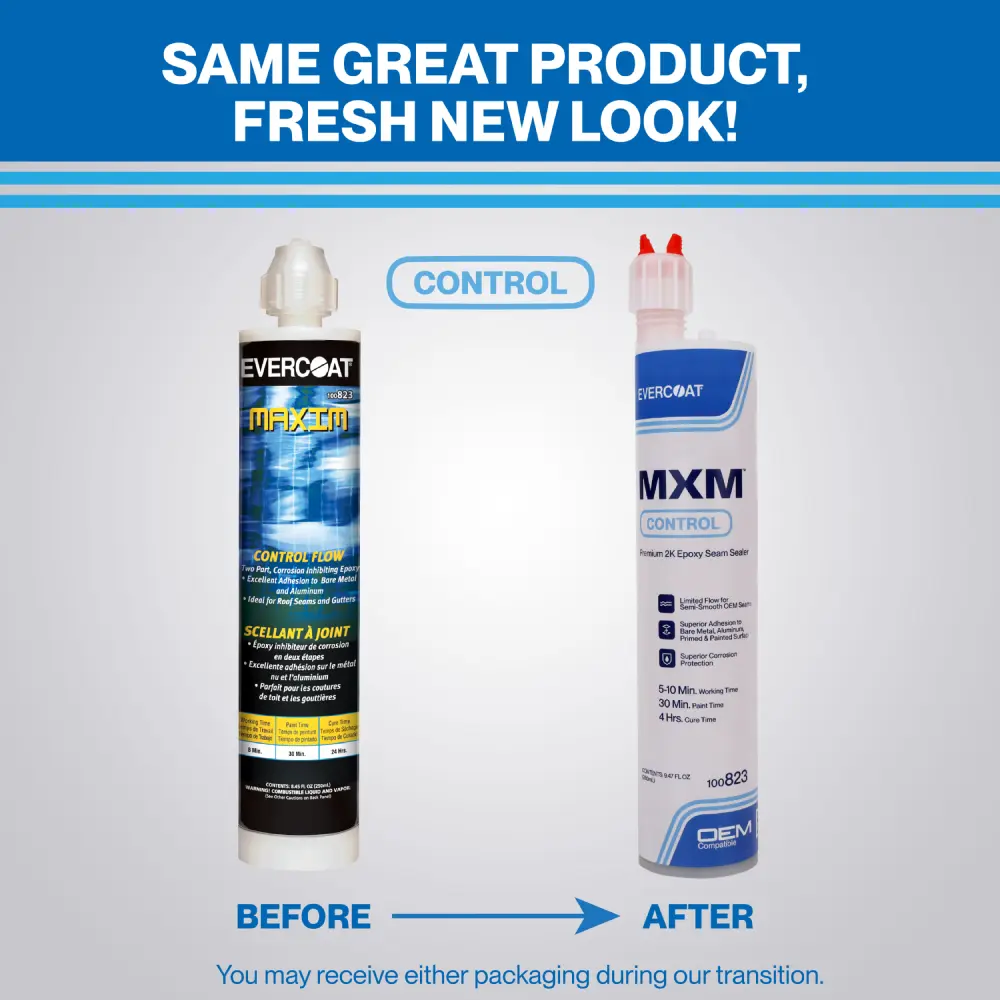 ITW Evercoat Product Transition Card Maxim Control Flow Seam Sealer
