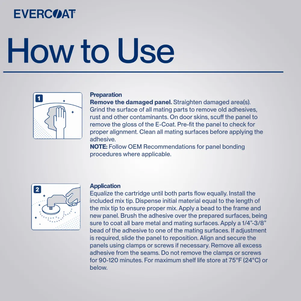 ITW Evercoat MXM™ Medium Premium 2K Epoxy Panel Bond Adhesive How To Use